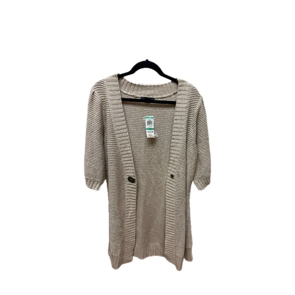 Style & Co Women's Tan Knit Long Sleeve Cardigan. Size L